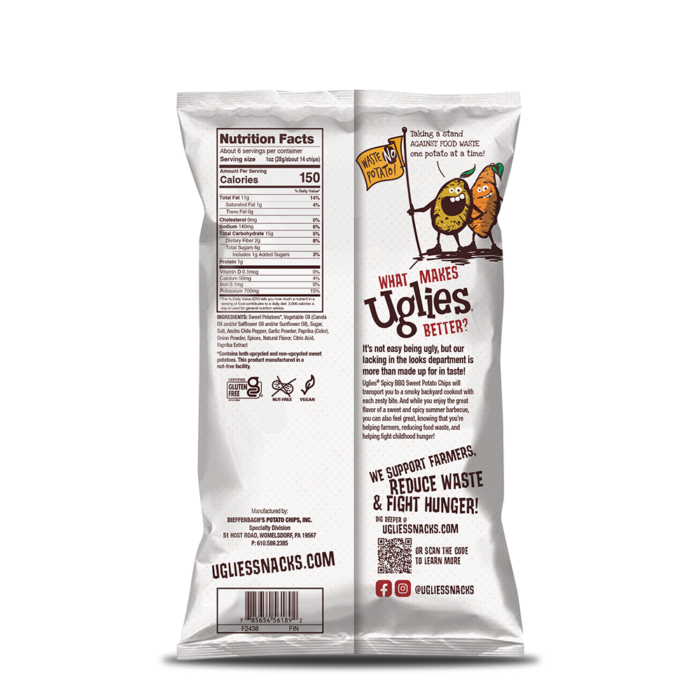 Uglies 5.5oz Spicy BBQ Sweet Potato Chips